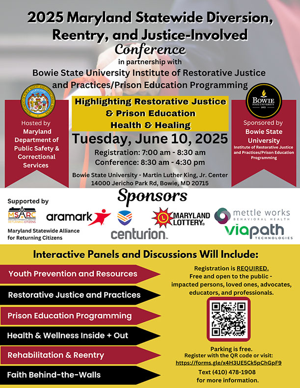 2025 Maryland Statewide Diversion, Reentry, and Justice-Involved Conference